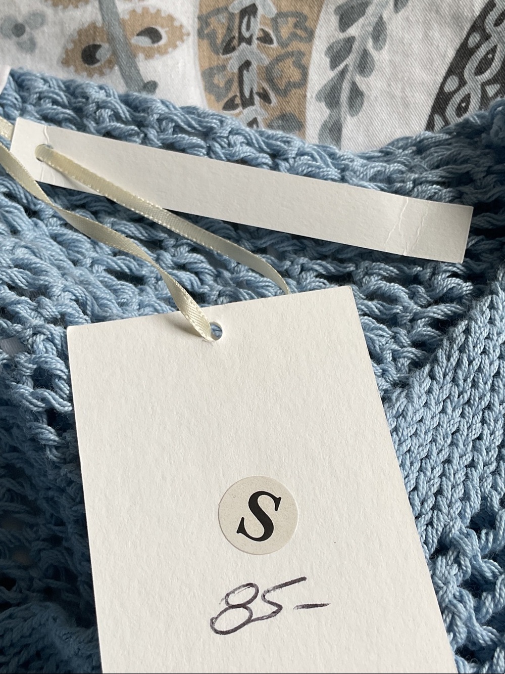 MILIO-MILANO Light Blue Open-Weave  Sweater - Picture 4 of 5